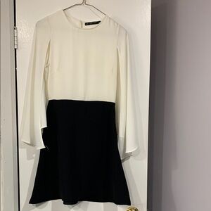 Zara Black and White Dress